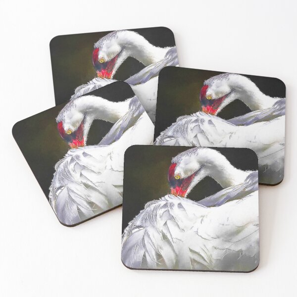 Item preview, Cute Whooping Crane Bird oil paint, Adorable Whooping Crane, Whooping Crane Grus Americana, Whooping Crane Wildlife Bird designed and sold by Trendymotion.