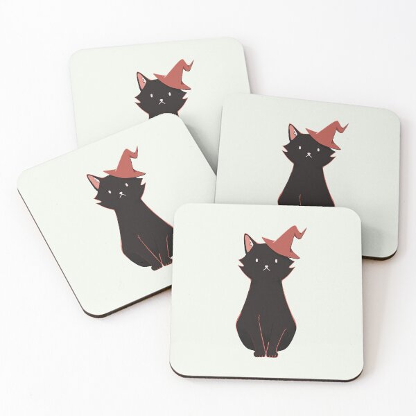 Item preview, black cat in a witch hat designed and sold by sunfloras.
