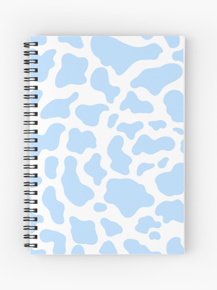 Notebook Aesthetic: Preppy, Blue Leopard Print, Aesthetic Notebook For  School, College Ruled, Notebook for Teens, Smile Face