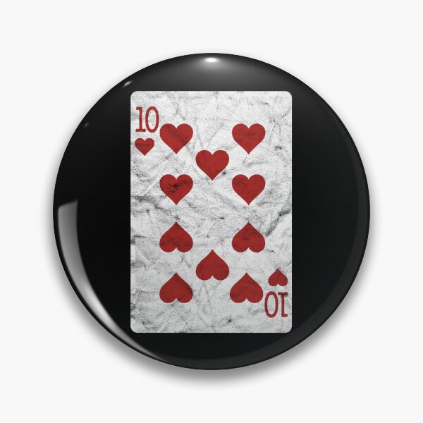 Item preview, Playing Cards 10 of Hearts (distressed design) designed and sold by siggyspatsky.