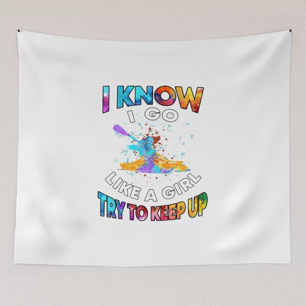 Item preview, Canoeing Like A Girl Try To Keep Up Watercolor designed and sold by ClothingIL.