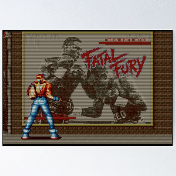 Vintage Fatal Fury Wild Ambition Playstation Original Ad Framed Poster 10x8