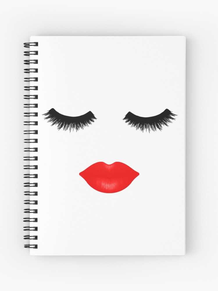 Cuaderno de espiral «Labios y pestañas» de julieerindesign | Redbubble Cuaderno de espiral «Labios y pestañas» de julieerindesign | Redbubble