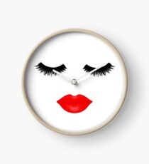 Lips and Lashes Clock