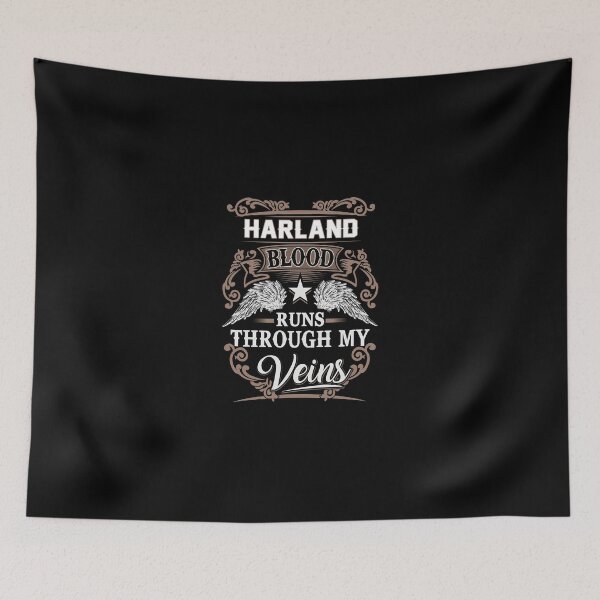 Item preview, Harland Name T Shirt - Harland Blood Runs Through My Veins Gift Item Tee designed and sold by aaronmaxi6.