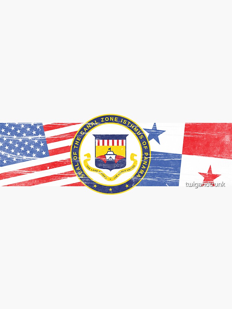 Zonian Panama Canal Zone Seal With Us And Panama Flags