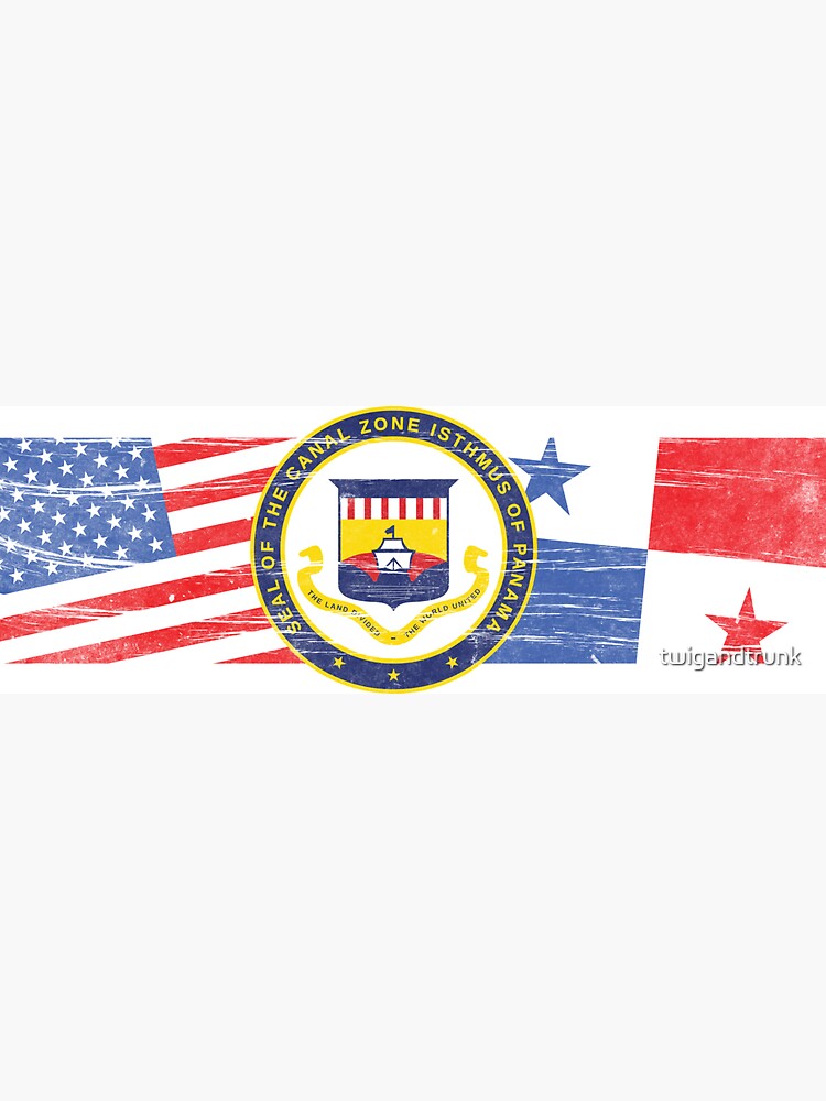 Zonian Panama Canal Zone Seal With Us And Panama Flags