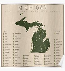 Michigan Parks Poster