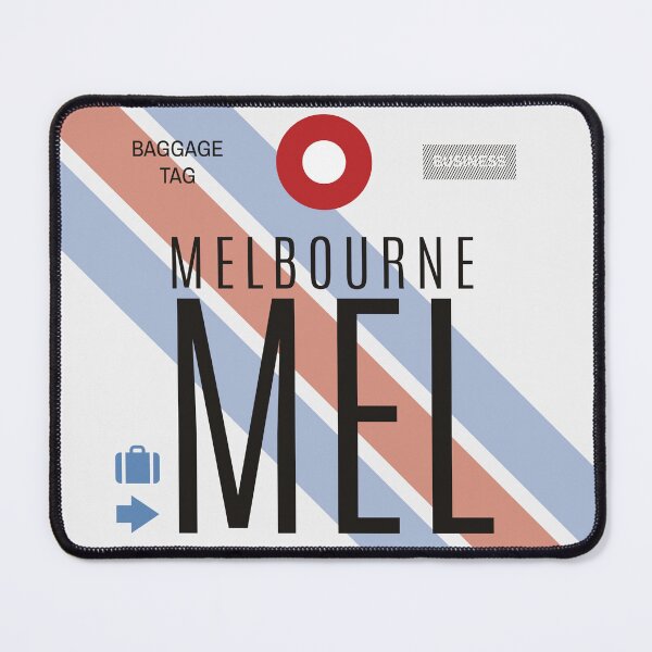 Item preview, Melbourne MEL - Luggage Tag Airport Melbourne Throw Pillow designed and sold by Cockpitstore.