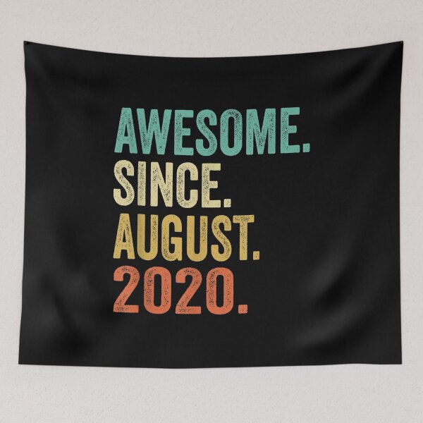 Item preview, Kids Awesome Since August 2020 2nd Birthday Gift 2 Years Old  designed and sold by AnitaBice.