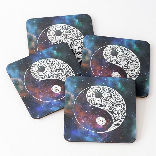 Galaxy Yin Yang Coasters (Set of 4)