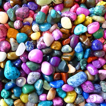 Artwork thumbnail, Colorful Naturally Polished Rocks Design by CoupleCrafters