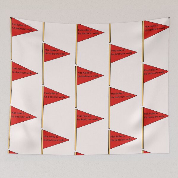 Item preview, Red Flags in Boys “Holes in Bedroom Wall” designed and sold by Scrapbookpower.