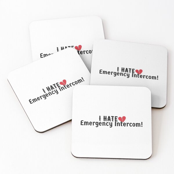 Item preview, I Hate Emergency Intercom Red Broken Heart Sticker  designed and sold by BrysonRosea.