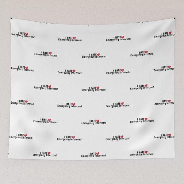 Item preview, I Hate Emergency Intercom Red Broken Heart Sticker  designed and sold by BrysonRosea.
