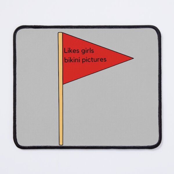 Item preview, Red Flags in Boys “Likes girls bikini pictures” designed and sold by Scrapbookpower.