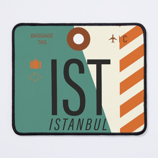 Item preview, Istanbul IST - Luggage Tag Airport Istanbul Throw Pillow designed and sold by Cockpitstore.