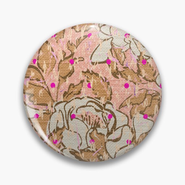 Item preview, vintage pink Boho Roses on sumptuous rustic linen texture designed and sold by Ruth Cadioli.