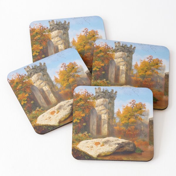 Item preview, Autumnal forest portal with castle ruins designed and sold by fizzribbit.