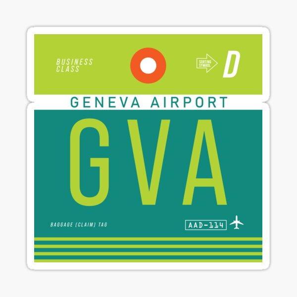 日本未発売 AP282 GVA Geneva Cointrin ジュネーヴ空港 Europe 空港コードステッカー putdobebe.rs