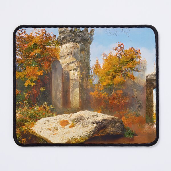 Item preview, Autumnal forest portal with castle ruins designed and sold by fizzribbit.