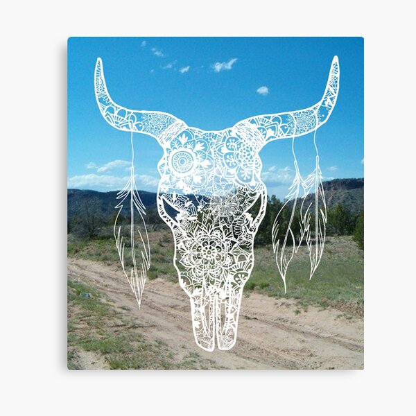 Southwestern Bull Skull Canvas Print