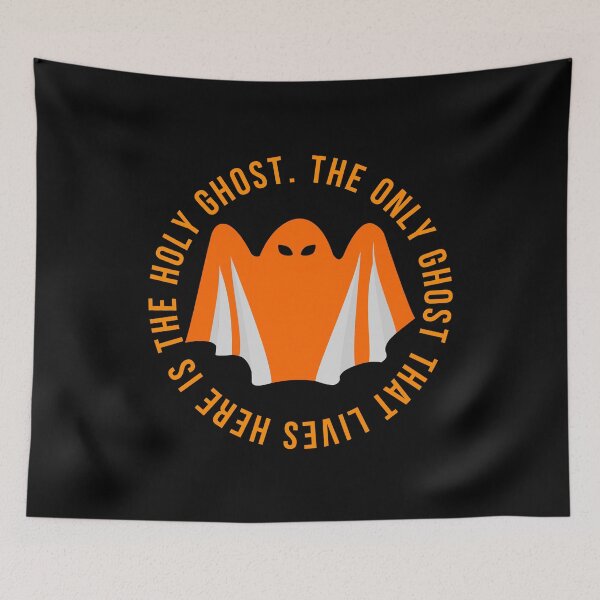Item preview, The only ghost that lives here is the holy ghost, Happy Halloween, cool inscription designed and sold by artdragongift 15.