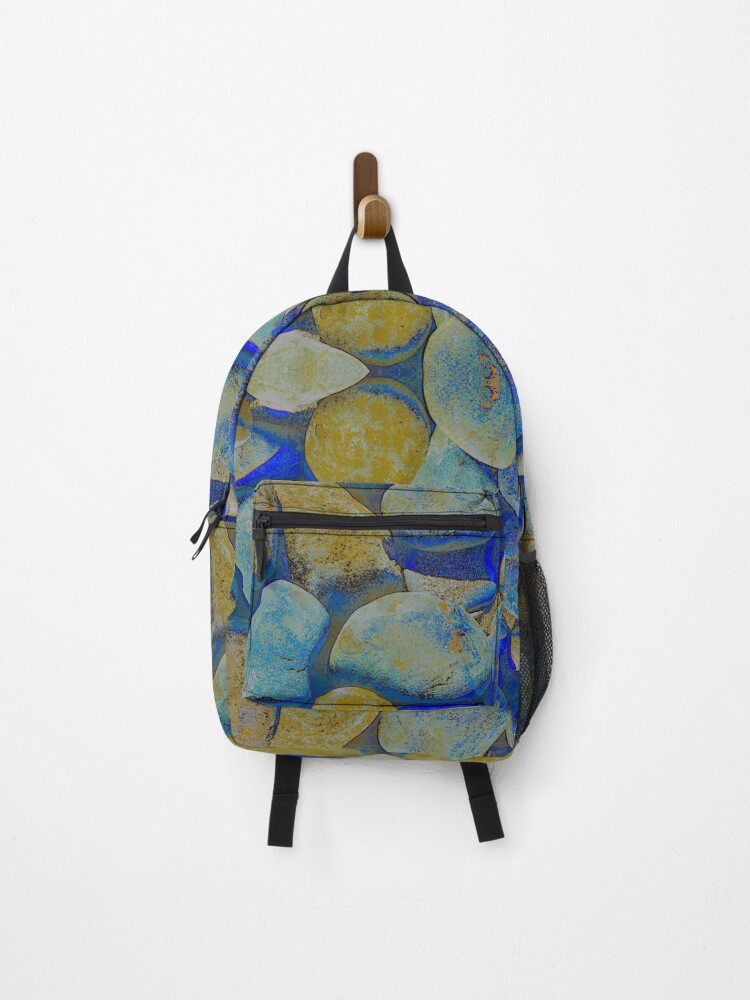 Thumbnail 1 of 3, Backpack, Blue Rocks designed and sold by Cicely4Art.