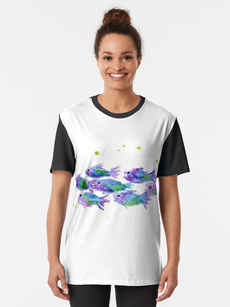 School's in Session - Whimsical School of Fish | Graphic T-Shirt