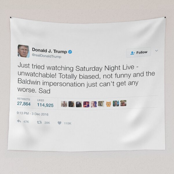 Item preview, Donald Trump - Saturday Night Live is Unwatchable designed and sold by Tee Tweets.