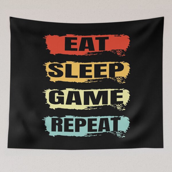 Item preview, Eat sleep game repeat - gamer meme - gamer nerd designed and sold by Artocity99.