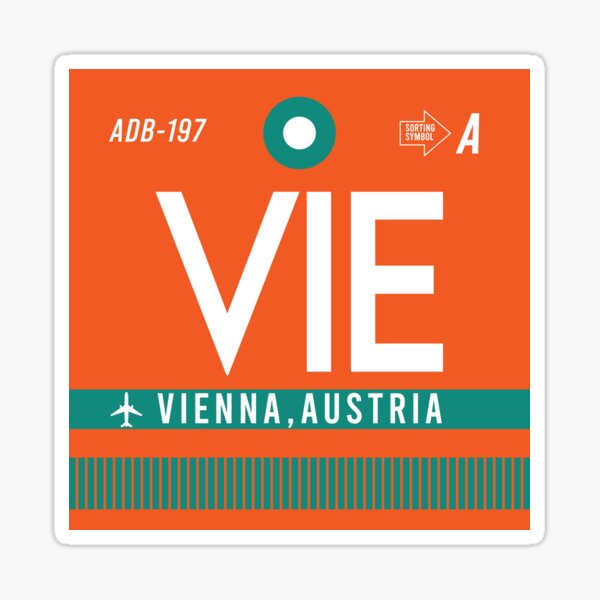 Item preview, Vienna VIE - Luggage Tag Airport Vienna Throw Pillow designed and sold by Cockpitstore.