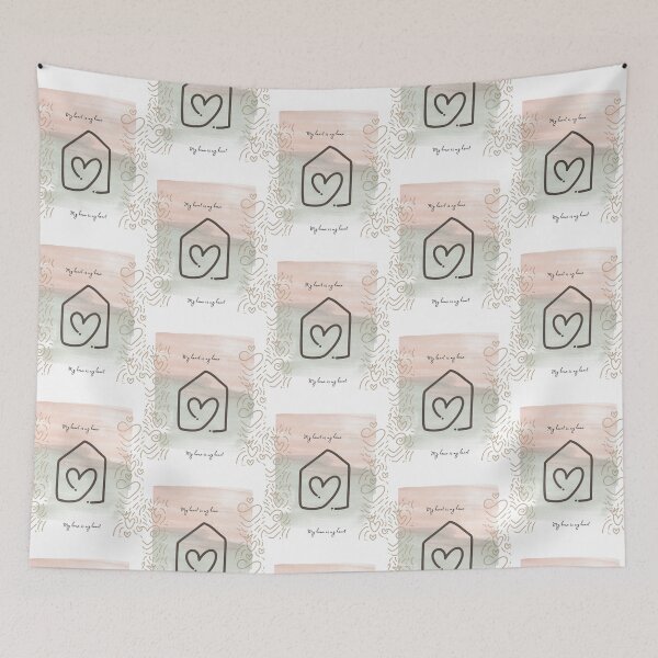 Item preview, House and heart,my heart is my home,print with phrase on the heart and the house designed and sold by CarmenConsi.