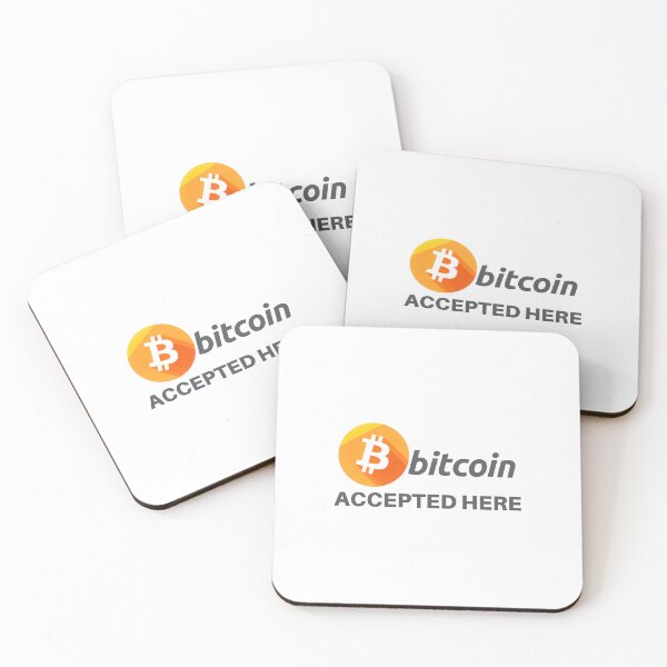 Item preview, Bitcoin Accepted Here designed and sold by CryptoBeings.