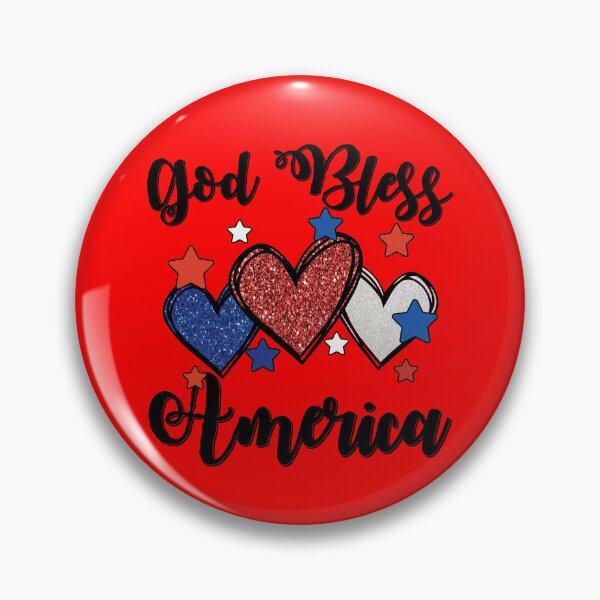 Artikelvorschau, God Bless America Patriotic USA Cute Hearts 4th of July Gear entworfen und verkauft von DynamicDesign.