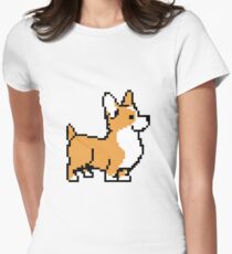 Karamell Corgi Tailliertes T-Shirt für Frauen