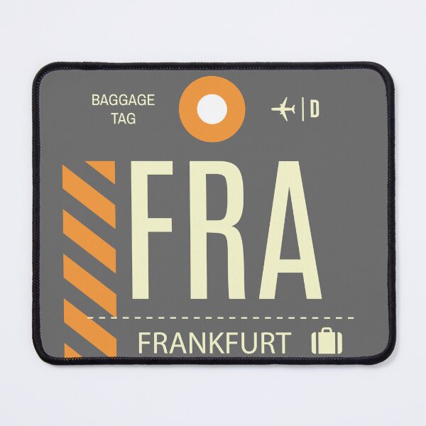 Item preview, Frankfurt FRA - Luggage Tag Airport Frankfurt Throw Pillow designed and sold by Cockpitstore.