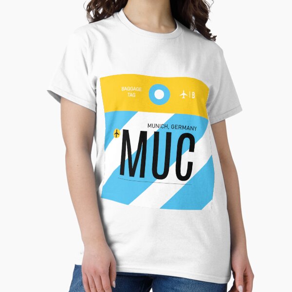 Item preview, Munich MUC - Luggage Tag Airport Munich Throw Pillow designed and sold by Cockpitstore.