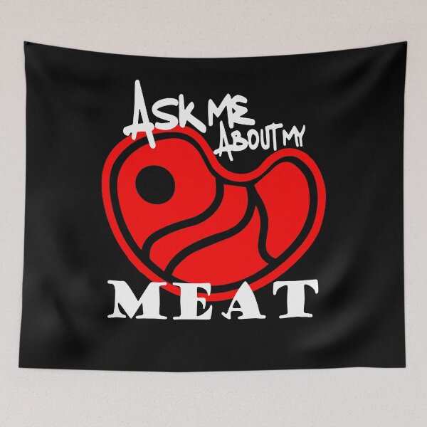 Item preview, Aks Me About My Meat Funny Grilling Bbq Barbecue designed and sold by leshiarivers.