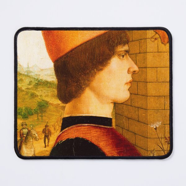 Item preview, Portrait of a Man, possibly Matteo di Sebastiano di Bernardino Gozzadini (1494) Maestro delle Storie del Pane designed and sold by unsung.art [].