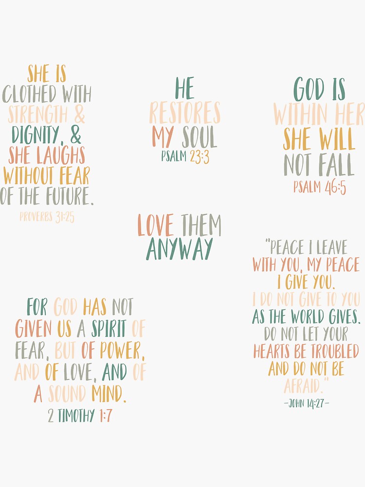 "Bible Verse Pack" Sticker for Sale by walkbyfaith Redbubble