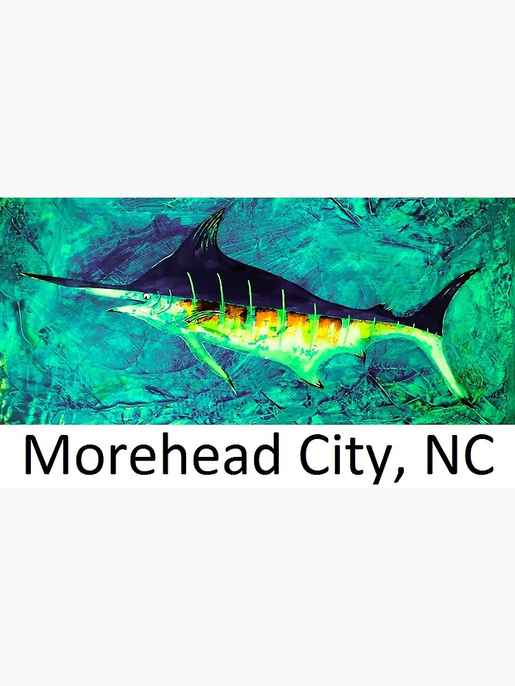 "Morehead City NC Blue Marlin" Sticker for Sale by barryknauff | Redbubble