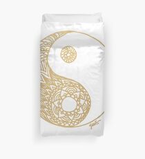 Gold Yin Yang Duvet Cover