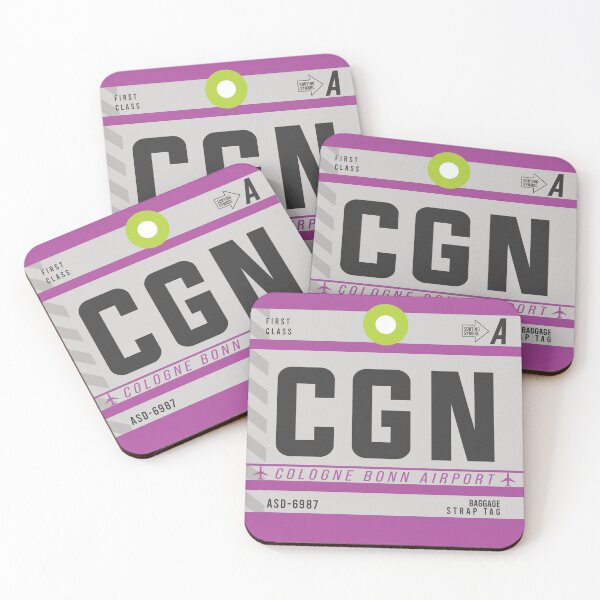 Item preview, Cologne CGN - Luggage Tag Airport Cologne Throw Pillow designed and sold by Cockpitstore.