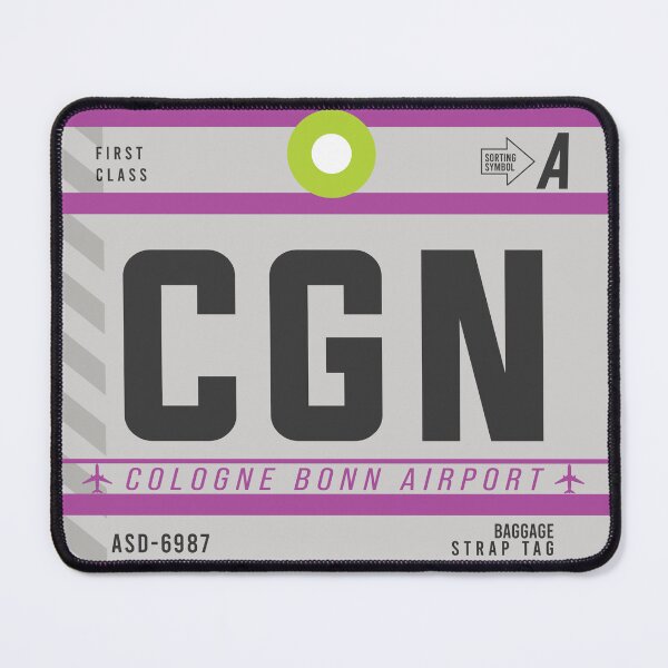 Item preview, Cologne CGN - Luggage Tag Airport Cologne Throw Pillow designed and sold by Cockpitstore.