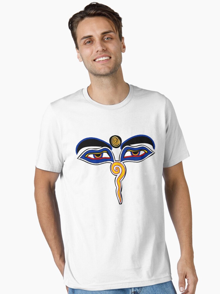Thumbnail 1 of 7, Essential T-Shirt, Buddha Eyes Symbol designed and sold by mindofpeace.