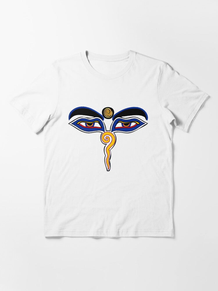 Thumbnail 3 of 7, Essential T-Shirt, Buddha Eyes Symbol designed and sold by mindofpeace.