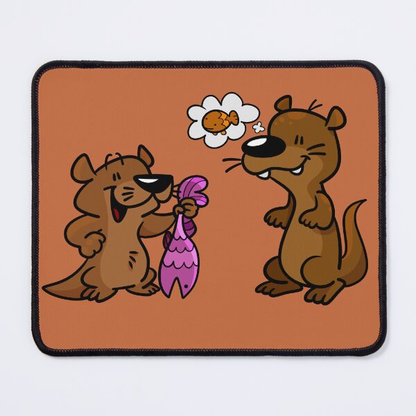 Item preview, River Otters With Fish! designed and sold by MurphyOtter.