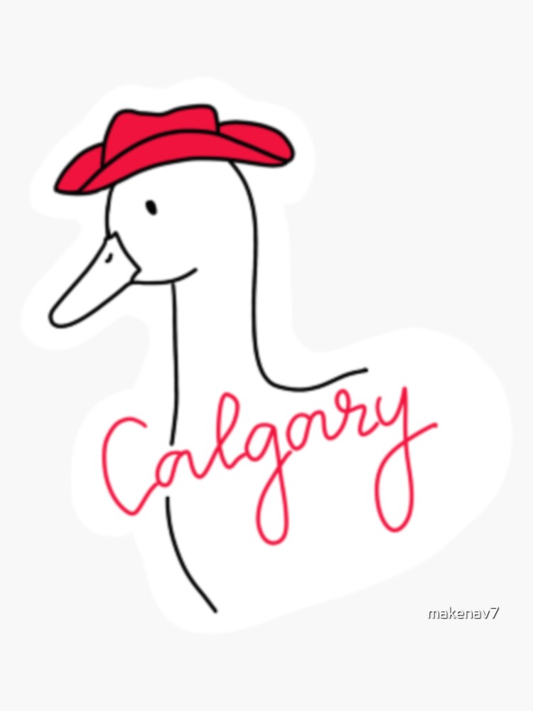 "Calgary Cowboy Goose Stampede" Sticker for Sale by makenav7 Redbubble
