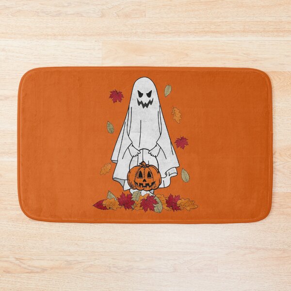 Item preview, Halloween Boo Ghost with Pumpkin Jack O Lantern Fall Leaves Spooky  designed and sold by alenaz.